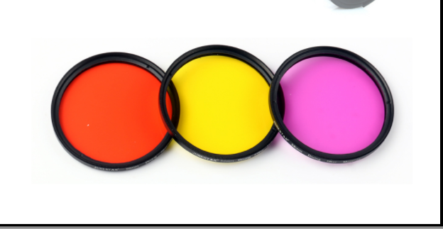 Photography Yellow Filter - Waterproof Red yellow purple Filter for