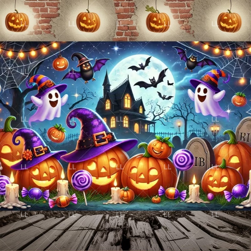 Cartoon Halloween Party Decora - Photography Trick recension och pris