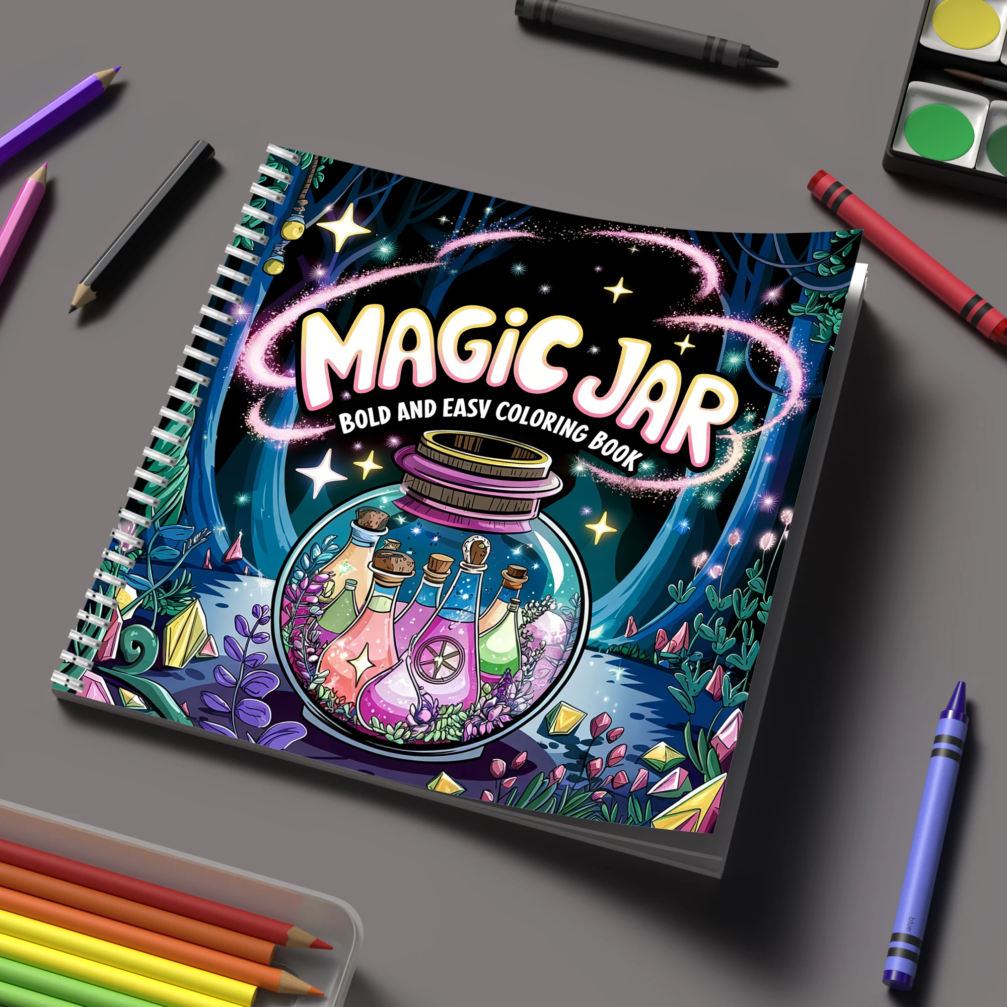 Coloring Book Magic Jar for Ad - Photography Of Book recension och pris