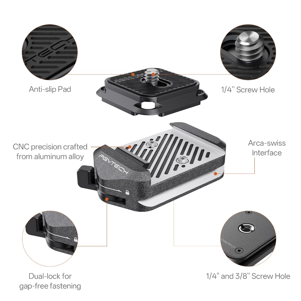 PGYTECH Arca-Type Quick Releas - Peak Design Clip recension och pris