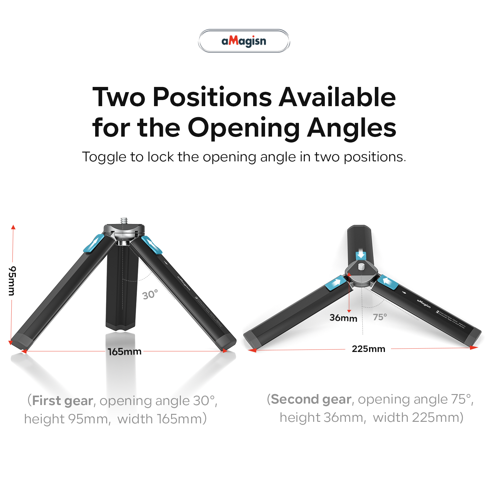 aMagisn Camera Tripod with 2-L - Peak Design Clip recension och pris