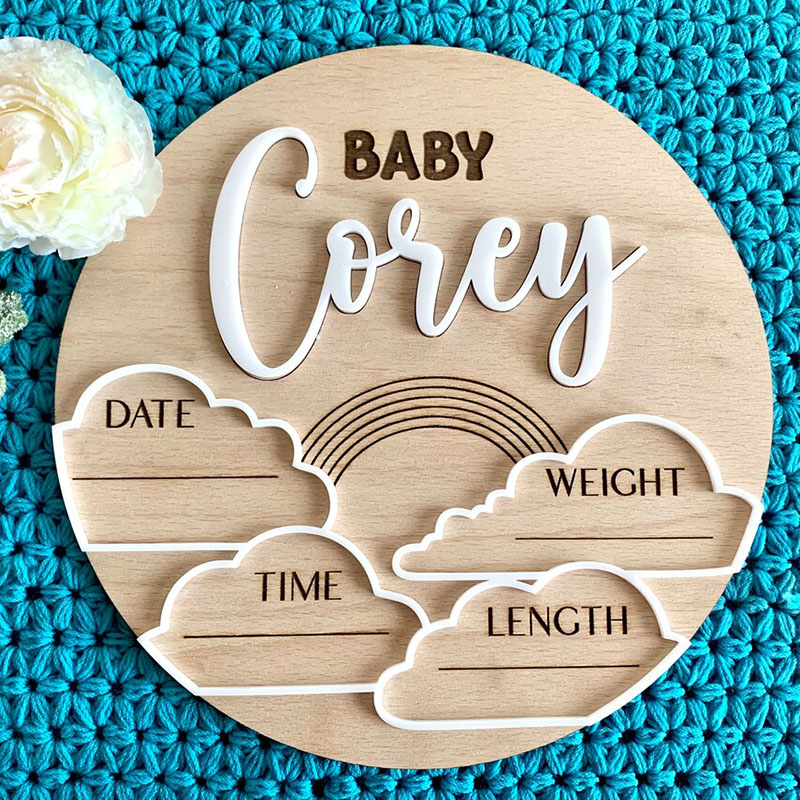 Custom Baby Name Announcement  - Photography Prompt recension och pris