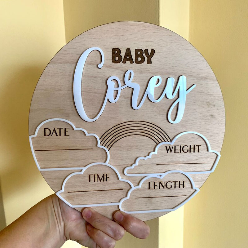 Custom Baby Name Announcement  - Photography Prompt recension och pris