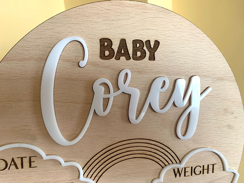 Custom Baby Name Announcement  - Photography Prompt recension och pris
