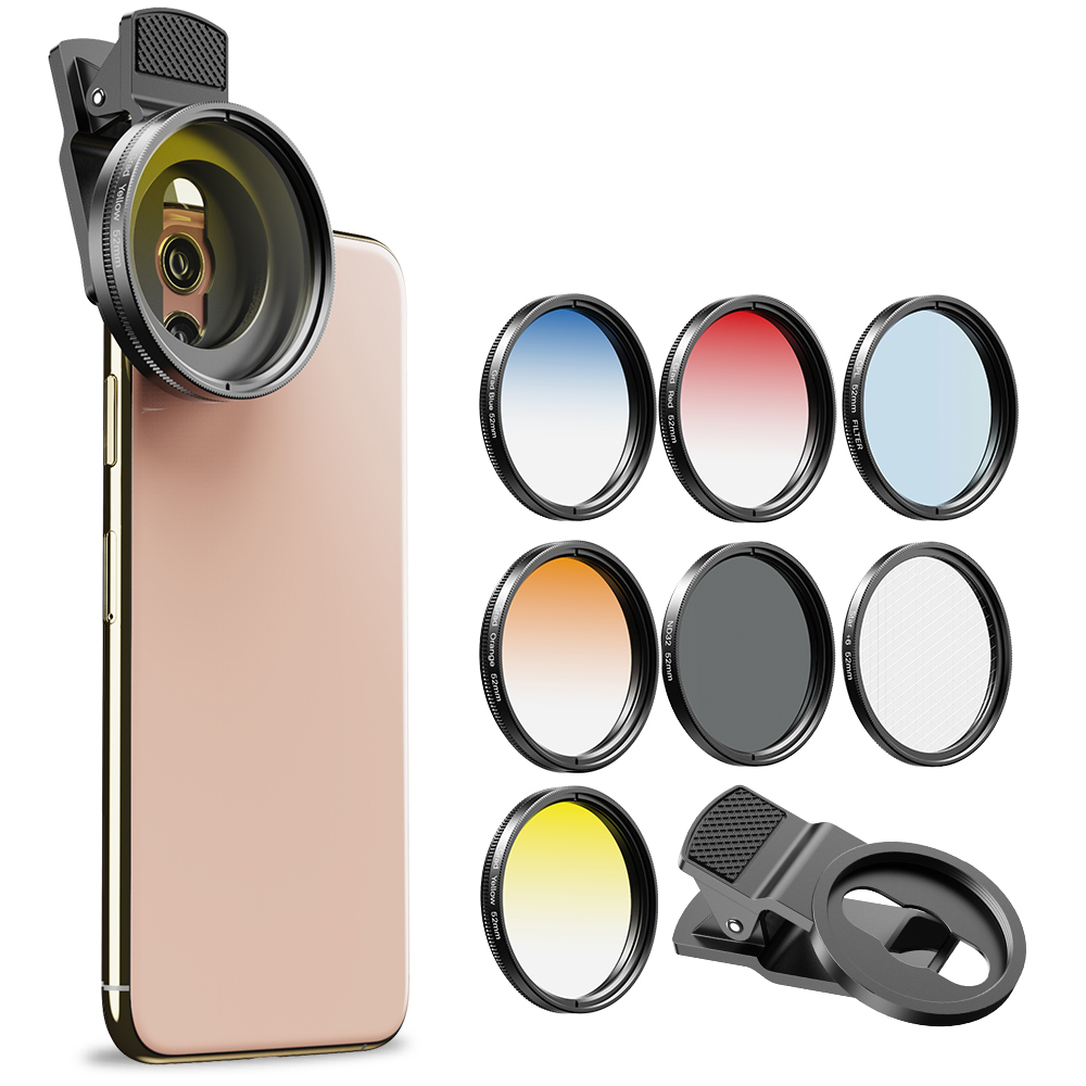 APEXEL 52mm 7in1 Gradual Filte - Photography Yellow Filter recension och pris