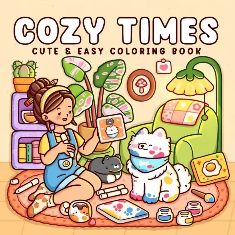 Cozy Time Cute & Easy Coloring - Photography Of Book recension och pris