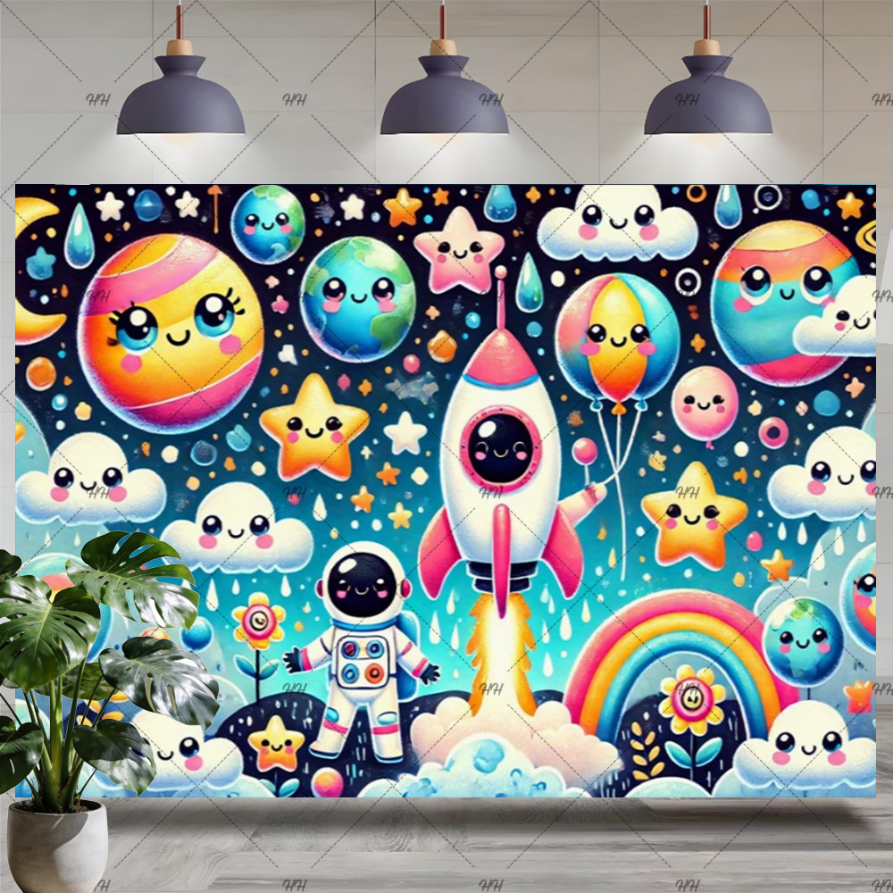 Cartoon Space Astronaut Rocket - Photography Architecture recension och pris