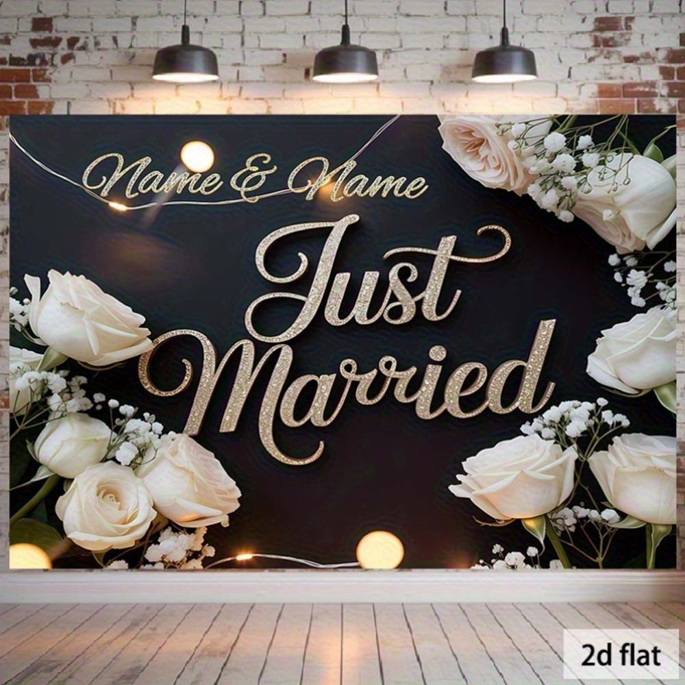 1pc  Just Married Wedding Back - Photography Website recension och pris