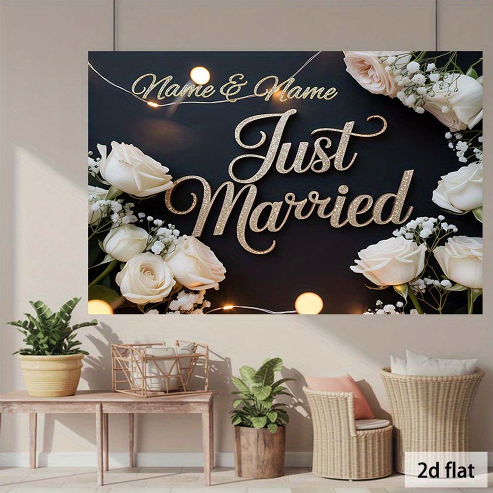 1pc  Just Married Wedding Back - Photography Website recension och pris
