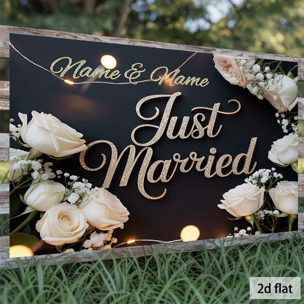 1pc  Just Married Wedding Back - Photography Website recension och pris
