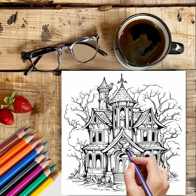 Haunted House Coloring Book fo - Photography Of Book recension och pris