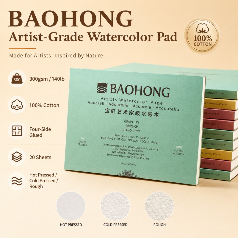 BaoHong Artist Grade Watercolo - Photography Architecture recension och pris
