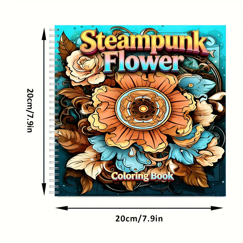 Coloring Book Steampunk Flower - Photography Of Book recension och pris