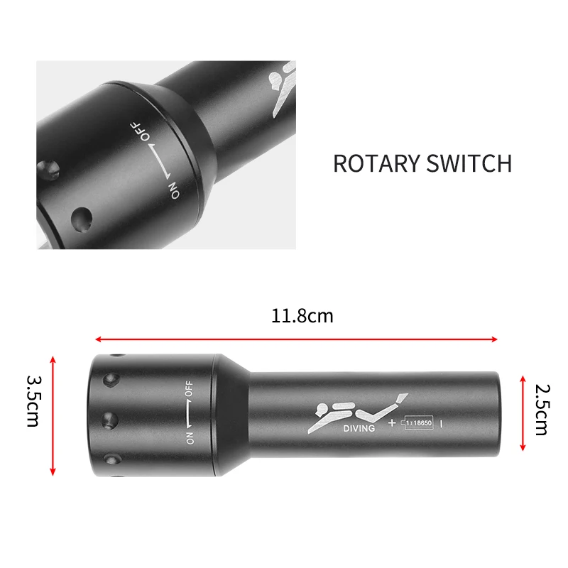New T6 LED Diving Torch Long-R - Photography Is recension och pris