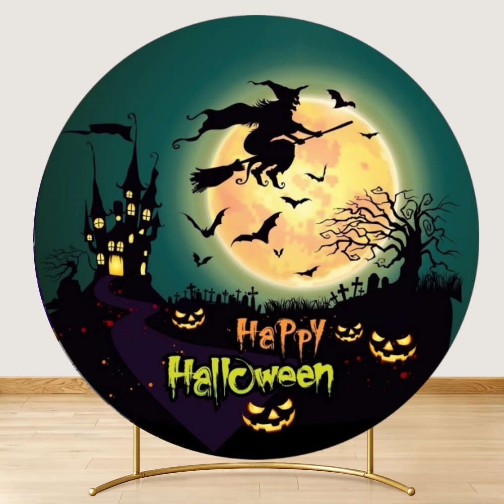 Round Halloween Backdrop Skull - Photography Trick recension och pris