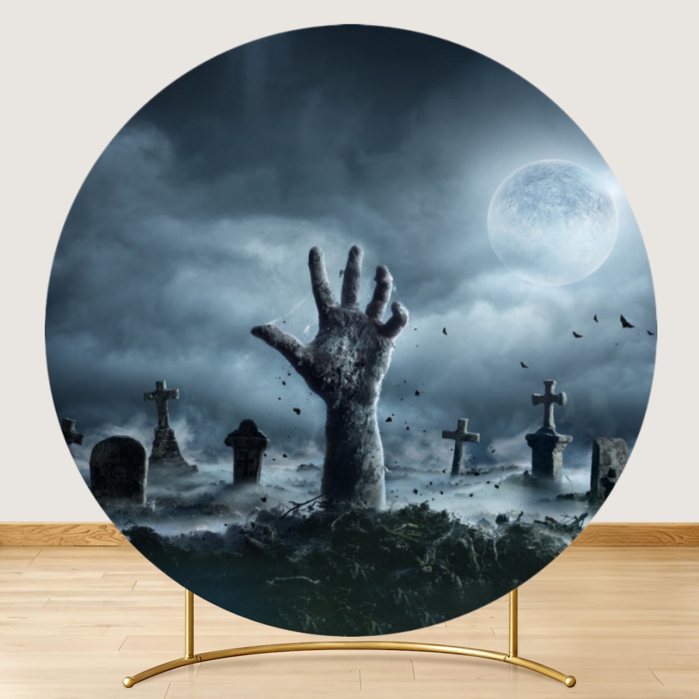 Round Halloween Backdrop Skull - Photography Trick recension och pris