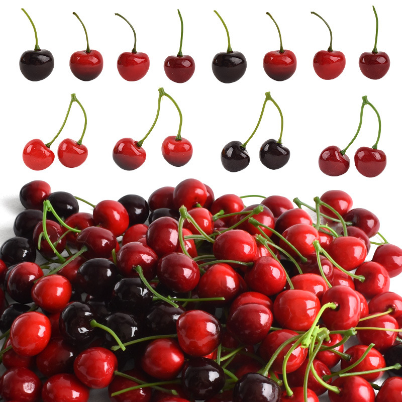 10Pcs Artificial Cherry Fake F - Photography Food recension och pris